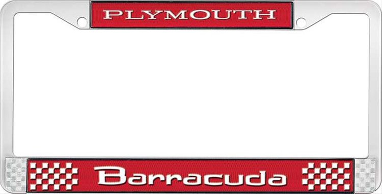 Plymouth Barracuda License Plate Frame - Red