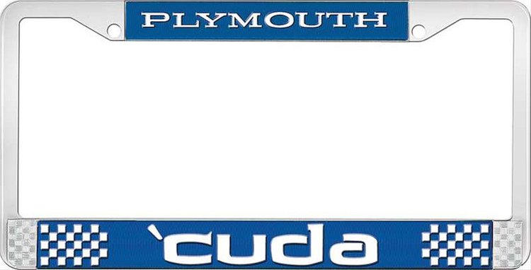 Plymouth Cuda License Plate Frame - Blue