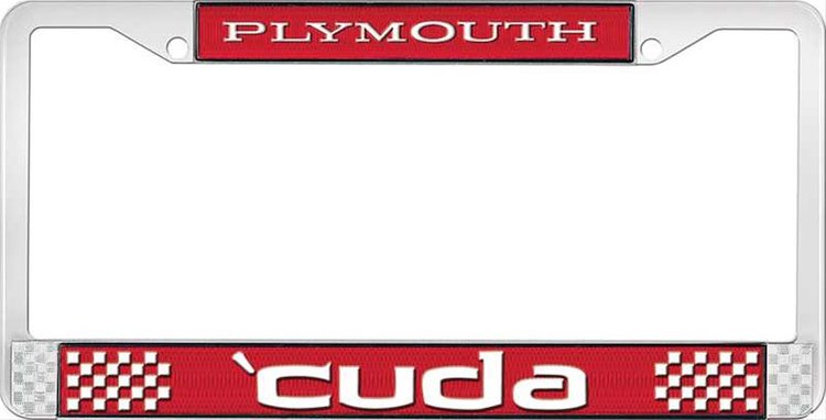 Plymouth Cuda License Plate Frame - Red