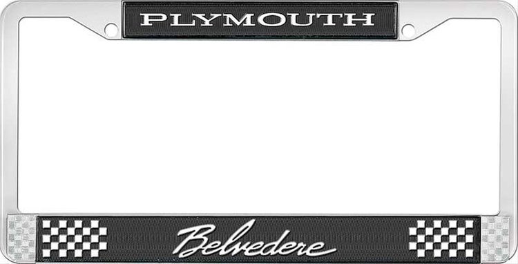 Plymouth Belvedere License Plate Frame - Black
