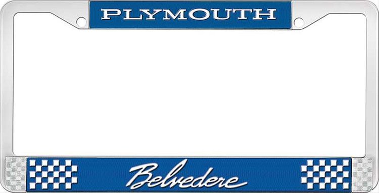 Plymouth Belvedere License Plate Frame - Blue