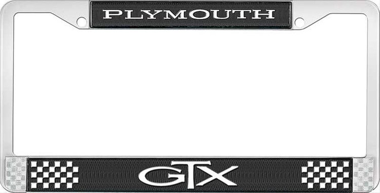 Plymouth GTX License Plate Frame - Black