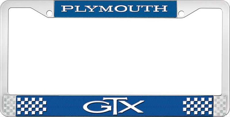 Plymouth GTX License Plate Frame - Blue