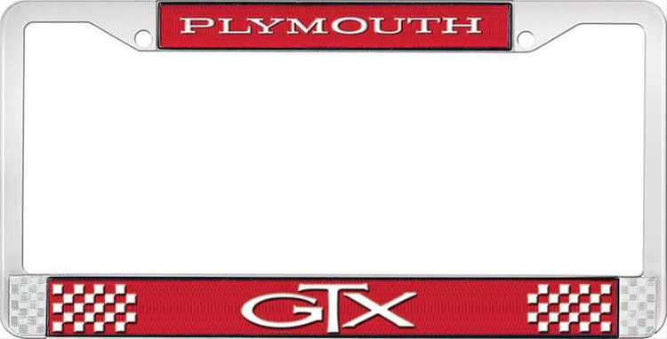 Plymouth GTX License Plate Frame - Red