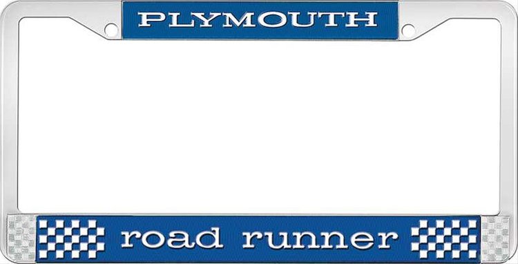 Plymouth Road Runner License Plate Frame - Blue