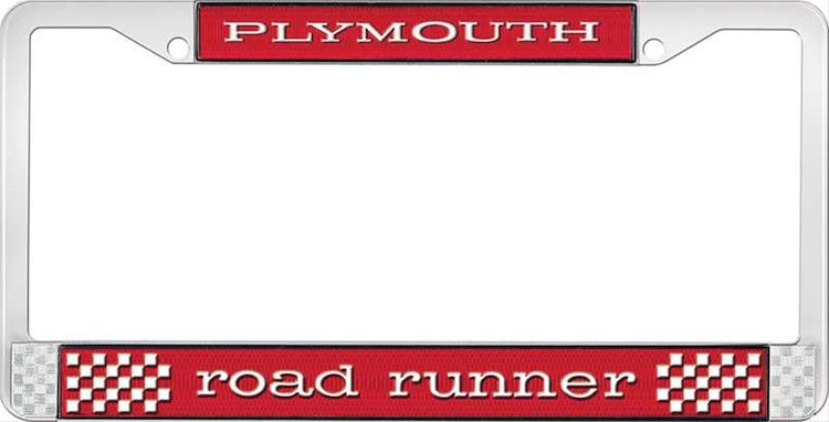 Plymouth Road Runner License Plate Frame - Red