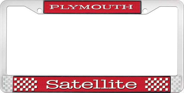 Plymouth Satellite License Plate Frame - Red