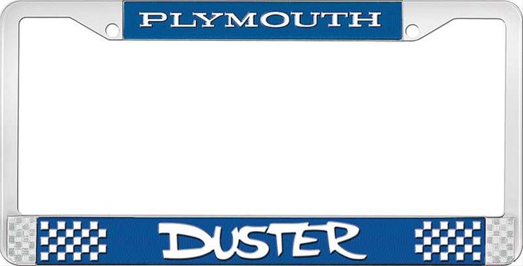 Plymouth Duster License Plate Frame - Blue