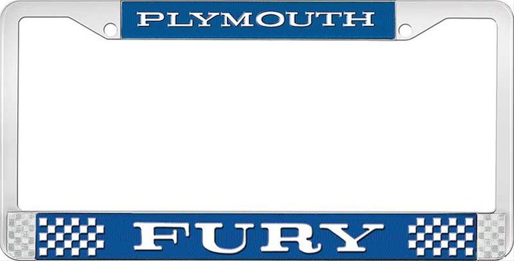 Plymouth Fury License Plate Frame - Blue