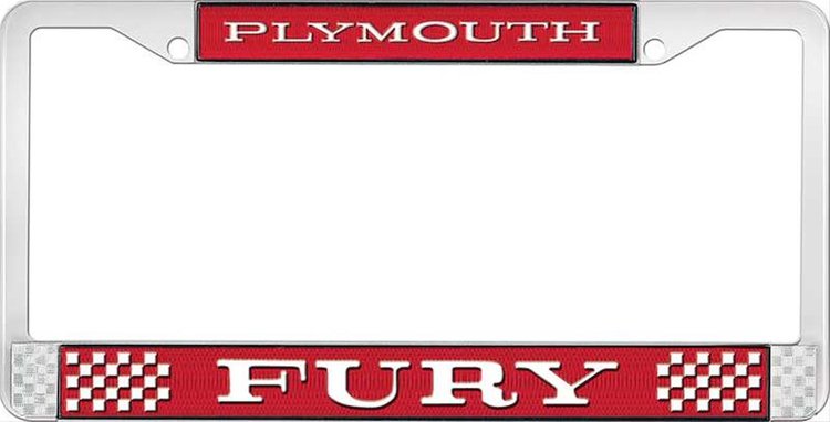 Plymouth Fury License Plate Frame - Red