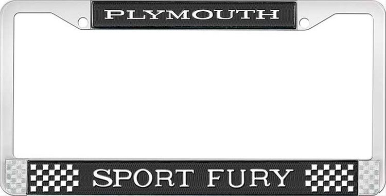 Plymouth Sport Fury License Plate Frame - Black