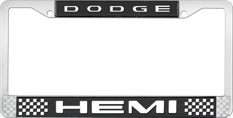 LF13221A Dodge Hemi License Plate Frame - Black