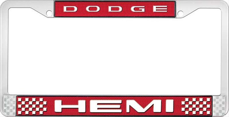 Dodge Hemi License Plate Frame - Red