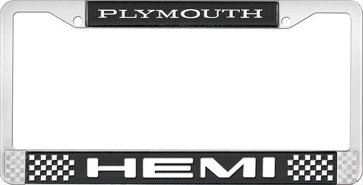 Plymouth Hemi License Plate Frame - Black