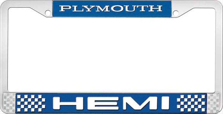 Plymouth Hemi License Plate Frame - Blue