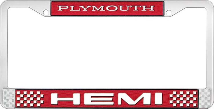Plymouth Hemi License Plate Frame - Red