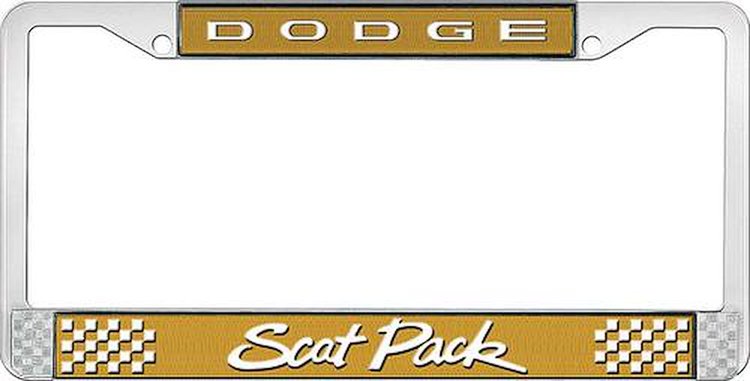 Butterscotch Dodge Scat Pack License Plate Frame
