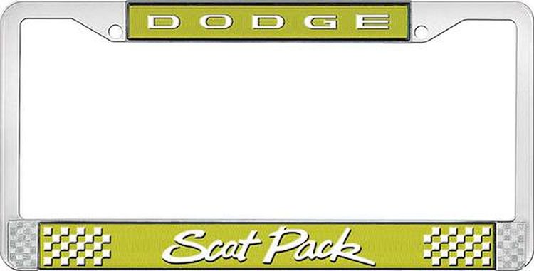 Citron Dodge Scat Pack License Plate Frame