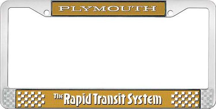 Bahama Yellow Plymouth Rapid Transit System License Plate Frame