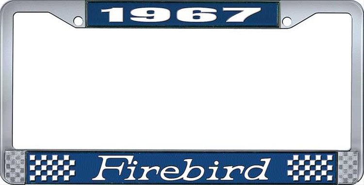 1967 Firebird License Plate Frame - Blue