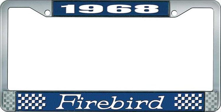 1968 Firebird License Plate Frame - Blue