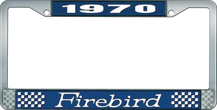 1970 Firebird License Plate Frame - Blue
