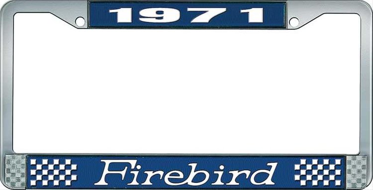 1971 Firebird License Plate Frame - Blue