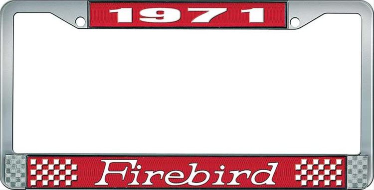 1971 Firebird License Plate Frame - Red