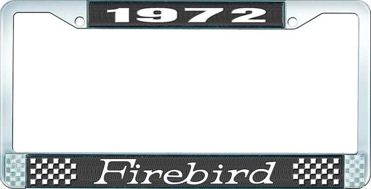 1972 Firebird License Plate Frame - Black
