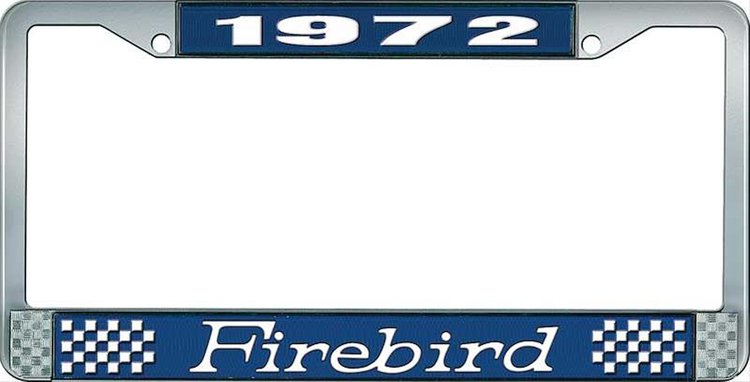 1972 Firebird License Plate Frame - Blue