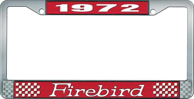 1972 Firebird License Plate Frame - Red