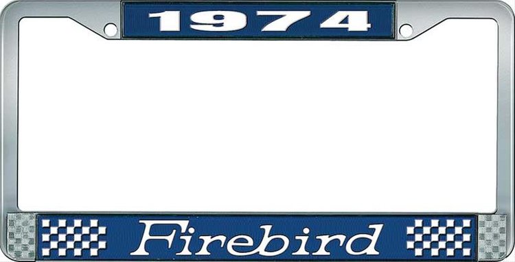 1974 Firebird License Plate Frame - Blue