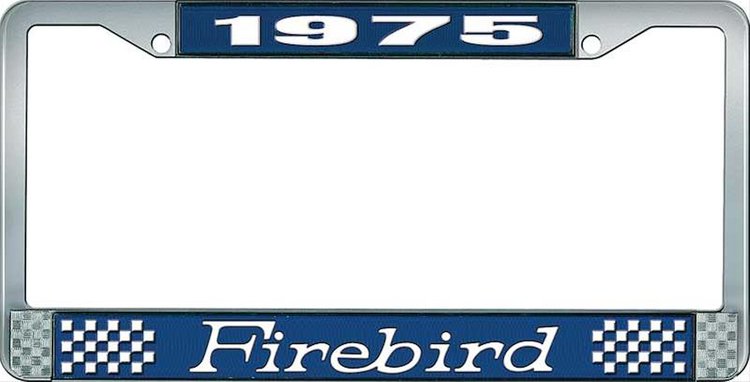 1975 Firebird License Plate Frame - Blue