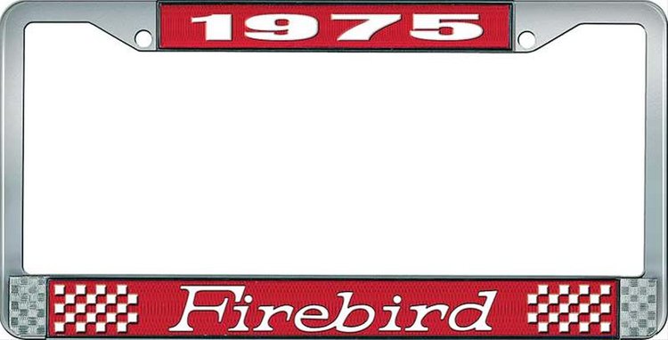 1975 Firebird License Plate Frame - Red