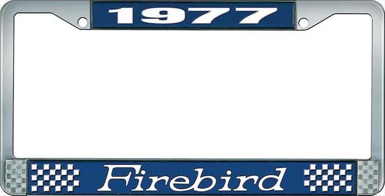 1977 Firebird License Plate Frame - Blue