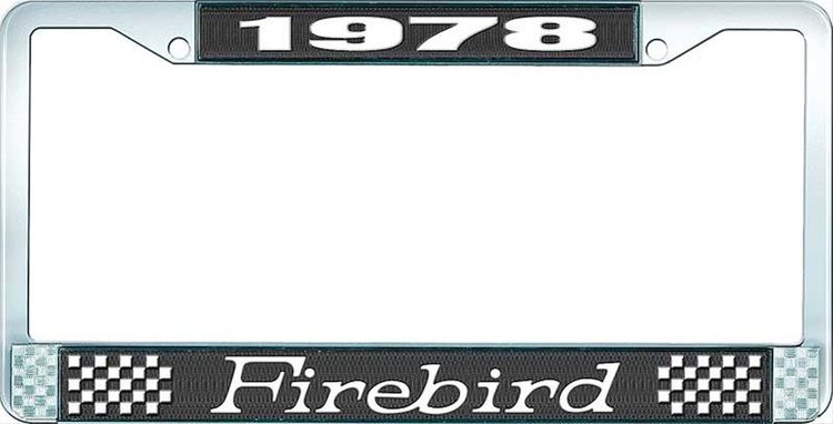 1978 Firebird License Plate Frame - Black