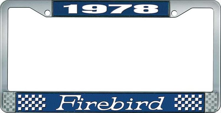 1978 Firebird License Plate Frame - Blue