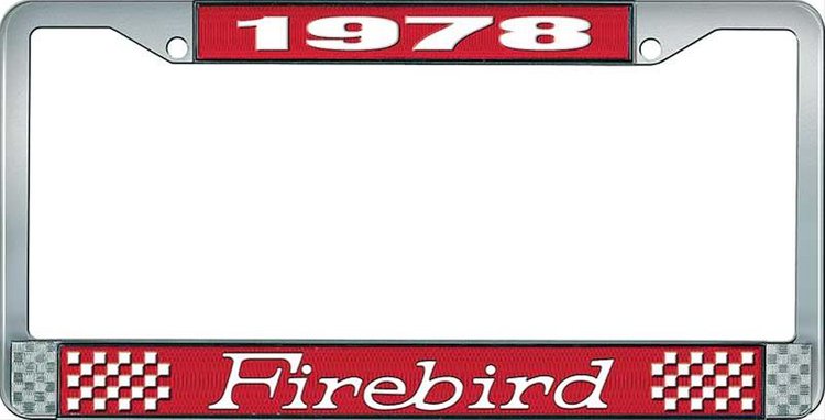 1978 Firebird License Plate Frame - Red