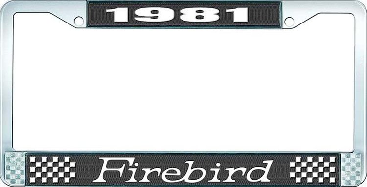1981 Firebird License Plate Frame - Black