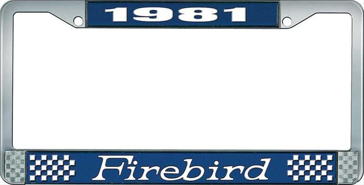 1981 Firebird License Plate Frame - Blue