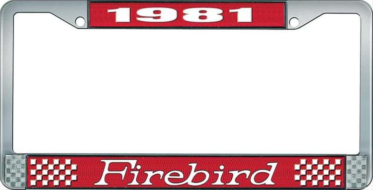 1981 Firebird License Plate Frame - Red