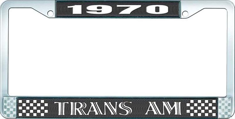 1970 Trans Am License Plate Frame Style 1 Black