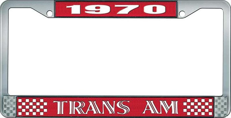 1970 Trans Am License Plate Frame Style 1 Red