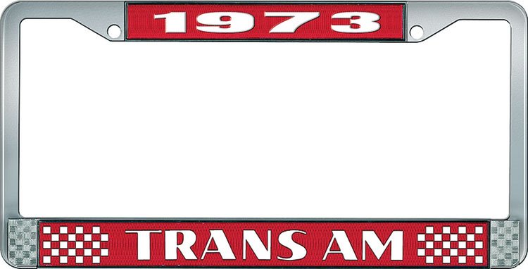 1973 Trans Am License Plate Frame Style 2 Red
