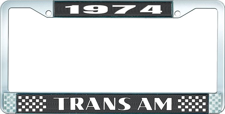 1974 Trans Am License Plate Frame Style 2 Black