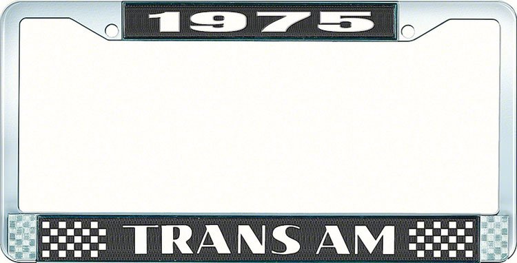 1975 Trans Am License Plate Frame Style 2 Black