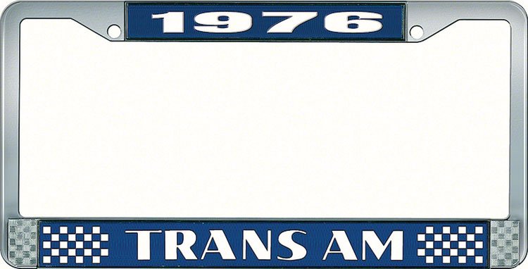 1976 Trans Am License Plate Frame Style 2 Blue