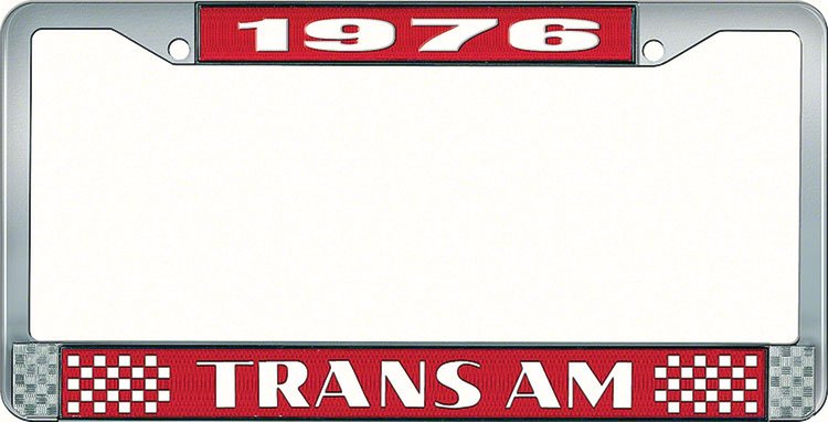 1976 Trans Am License Plate Frame Style 2 Red
