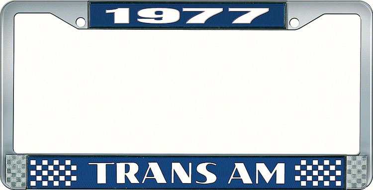 1977 Trans Am License Plate Frame Style 2 Blue