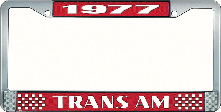 1977 Trans Am License Plate Frame Style 2 Red